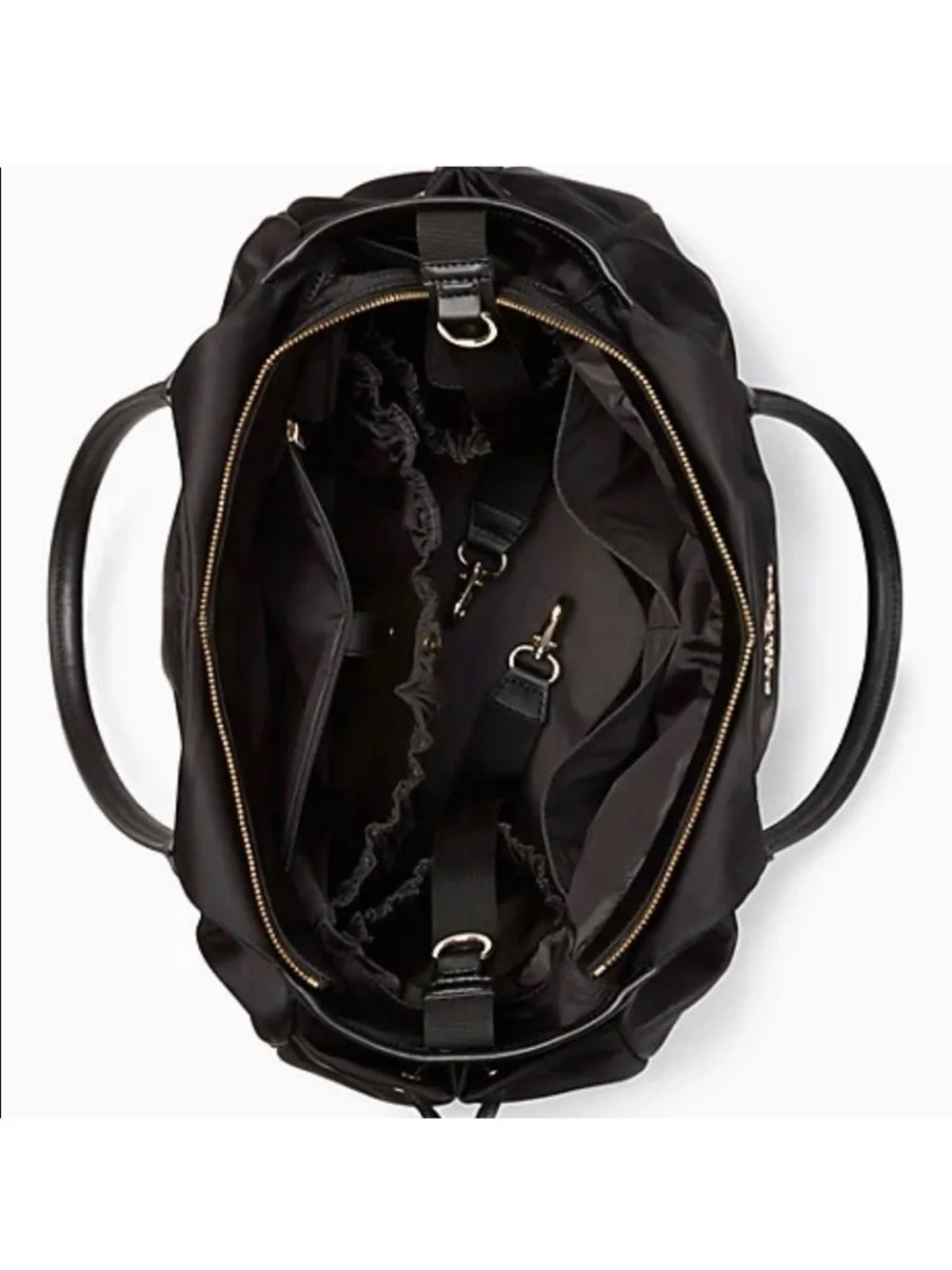 kate spade Black Nylon Toiletry Duffle Bag